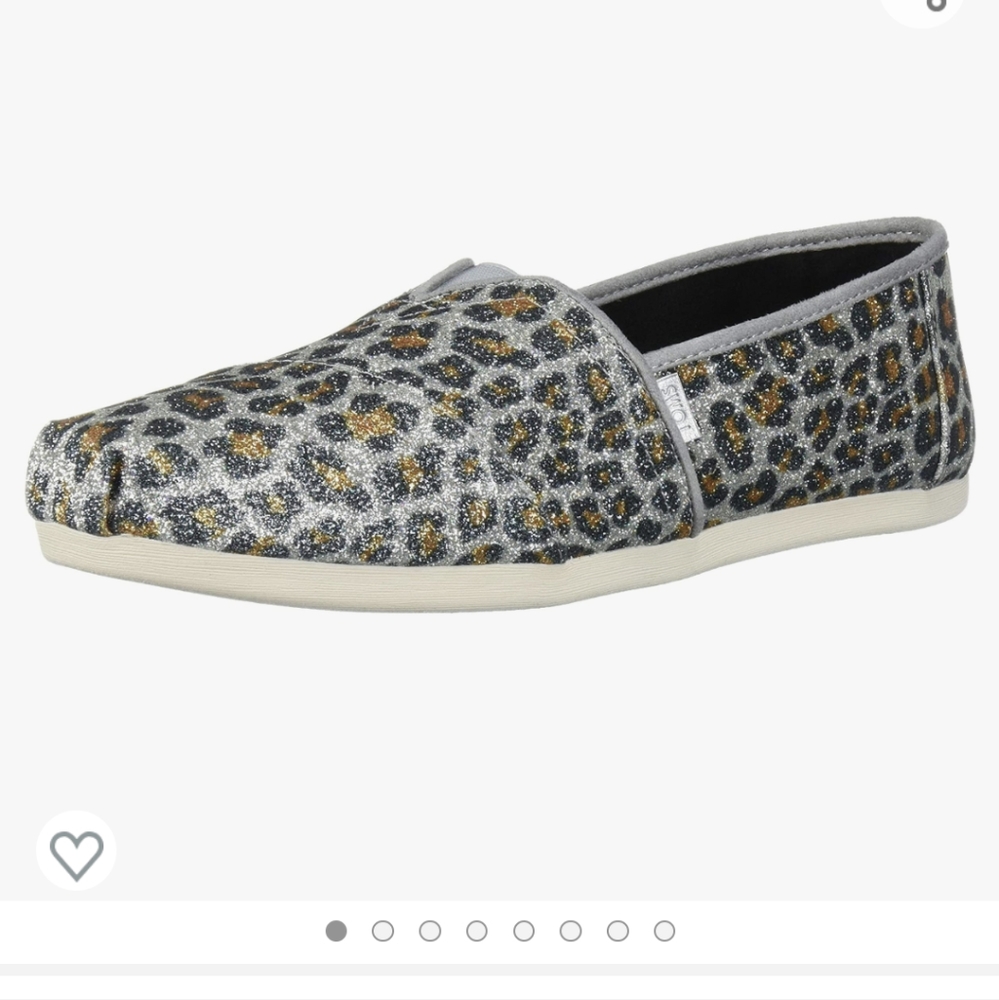 Toms Alpargata Glitter Cheetah Slip Ons